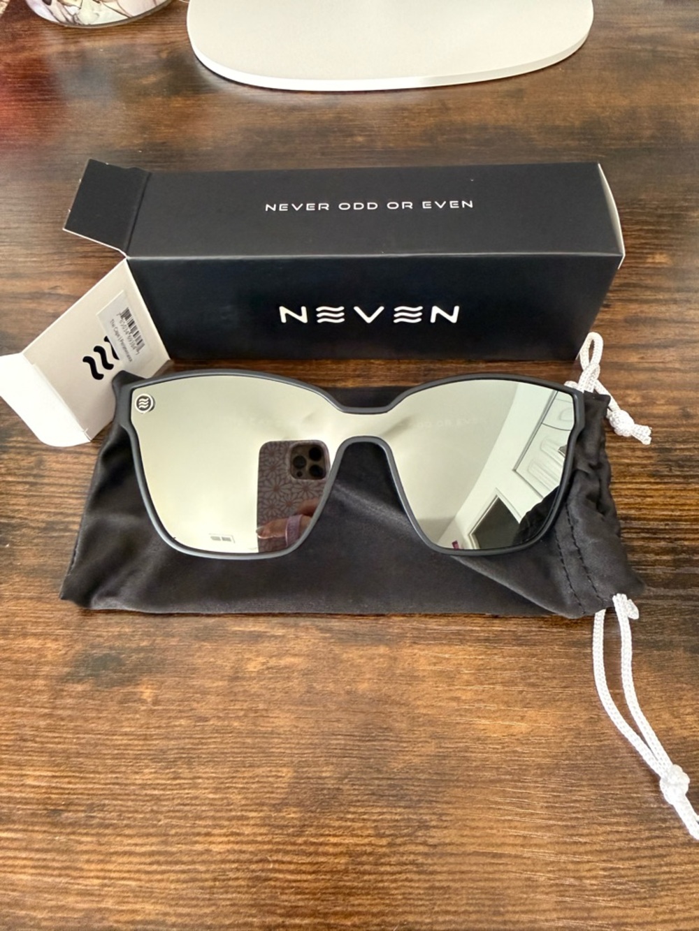 Women's Silver Mirrored Shield Sunglasses